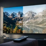 Side by side comparison of sharp and blurry 4K streaming on a TV showing how a 4K Streaming Blurry Fix improves picture quality