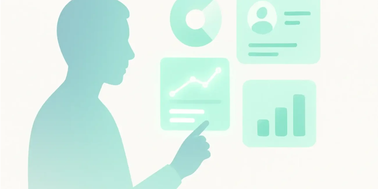 Digital marketer analyzing first-party data strategy on computer