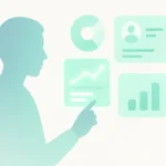 Digital marketer analyzing first-party data strategy on computer