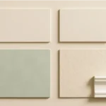 A diagram showing three different wall trim styles: picture frame molding, board and batten, and beadboard, with labels for each type.