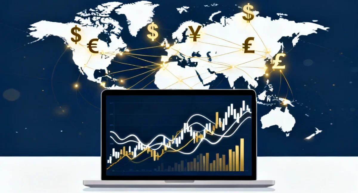 Live exchange rate tracking dashboard showing USD EUR GBP currency conversions for a global online store