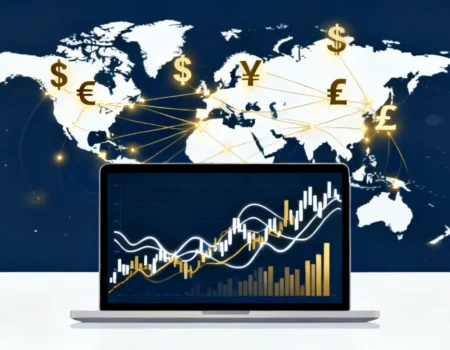 Live exchange rate tracking dashboard showing USD EUR GBP currency conversions for a global online store