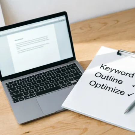 First SEO blog post checklist with ranking steps for 2026