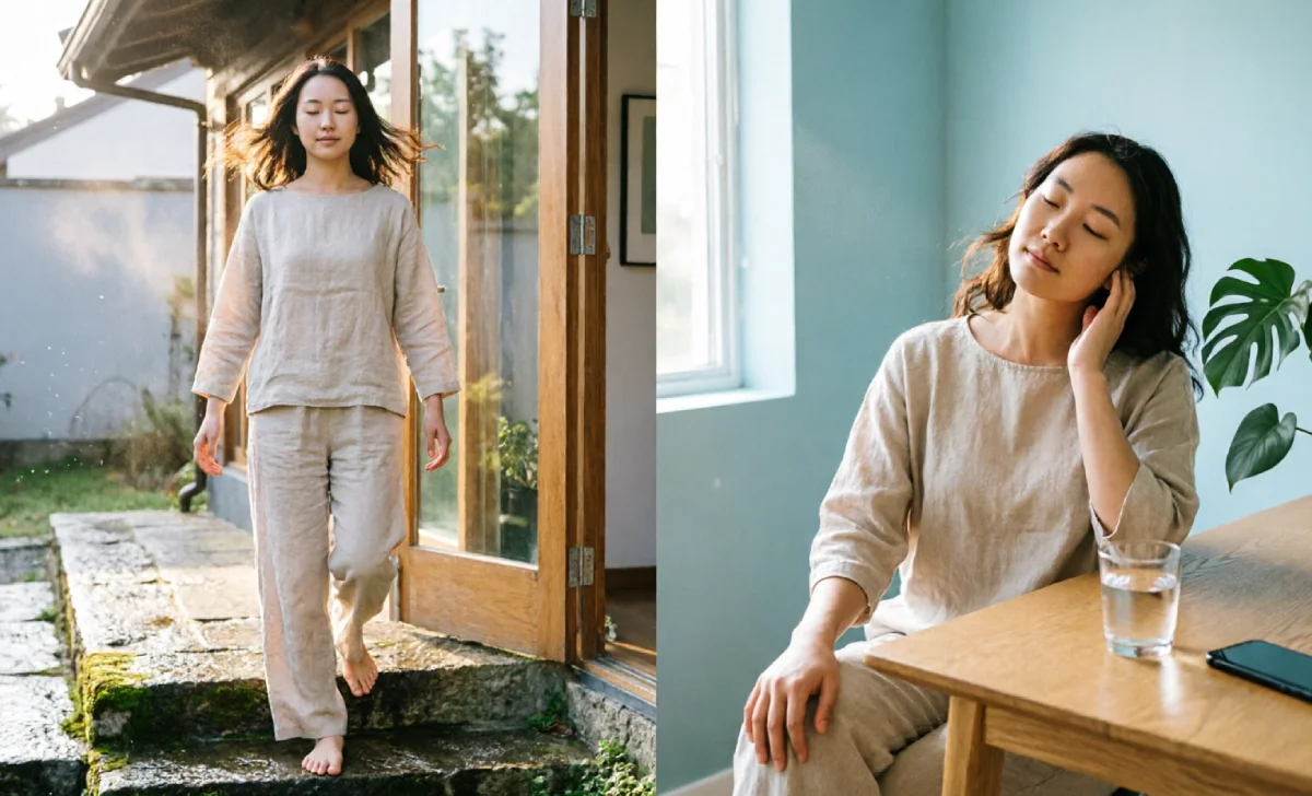 Healthy ways to recharge energy without scrolling - outdoor fresh air break and desk stretching to track energy not hours effectively