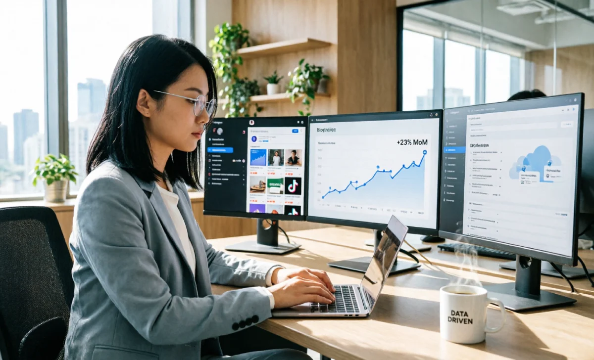 Digital marketer creating content and generating traffic while learning digital marketing in 3 months