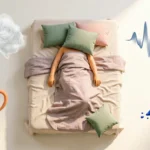 4 types of rest illustrated around a peacefully resting person