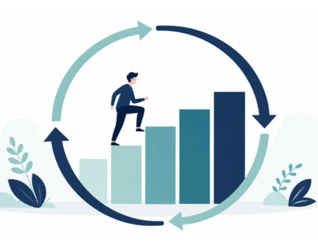 Disciplined repetition learning cycle showing steady skill growth