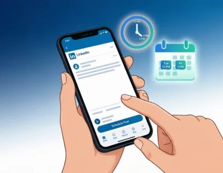 Best LinkedIn posting time 2026 — clock and calendar showing peak engagement hours