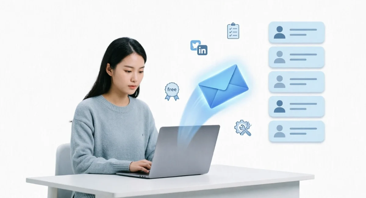 Build email list free using laptop and no-cost marketing tools