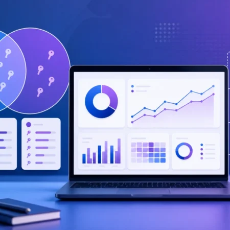Competitor keyword gap analysis dashboard comparing website keyword rankings