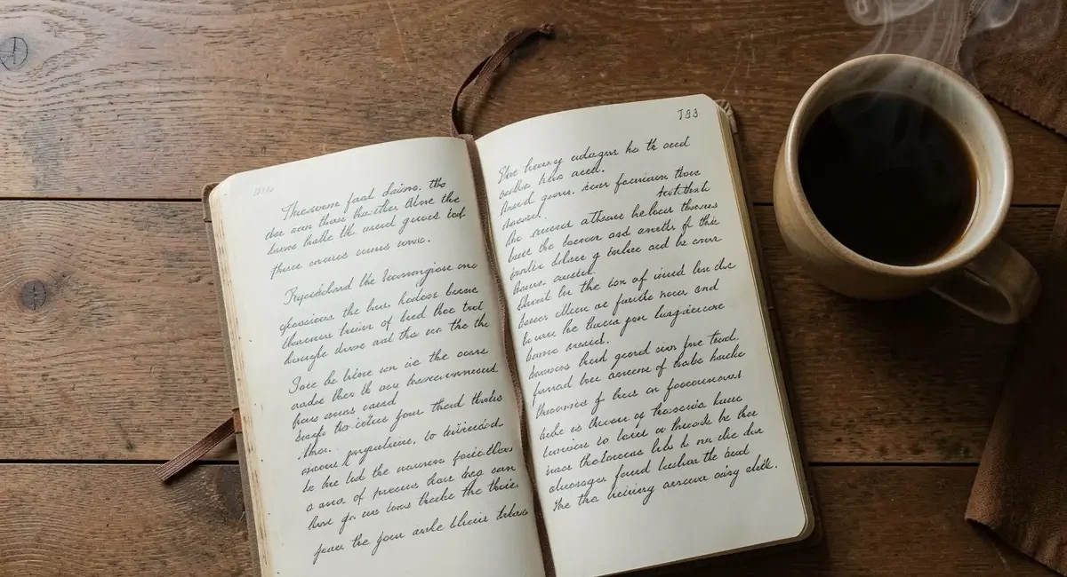 create personal life principles — journal and coffee flat lay for building lasting personal values