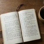 create personal life principles — journal and coffee flat lay for building lasting personal values