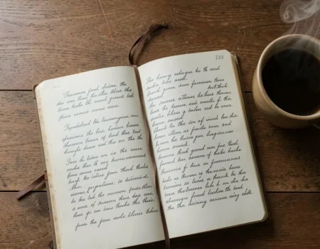 create personal life principles — journal and coffee flat lay for building lasting personal values