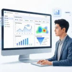 Google Analytics 4 Guide dashboard setup and tracking illustration