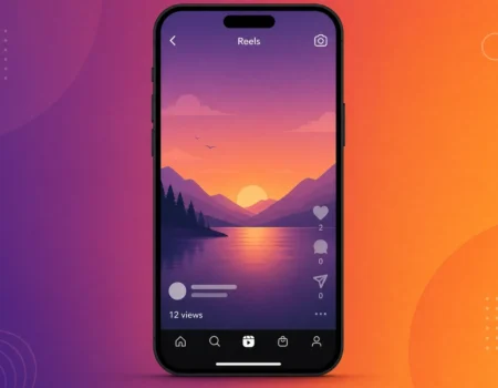 instagram reels no views mistakes illustration showing low engagement smartphone screen