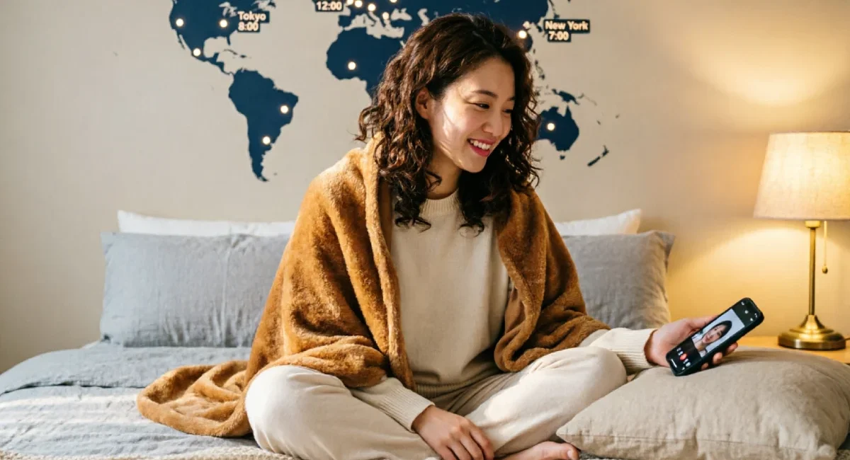 long distance friendship tips video call at night