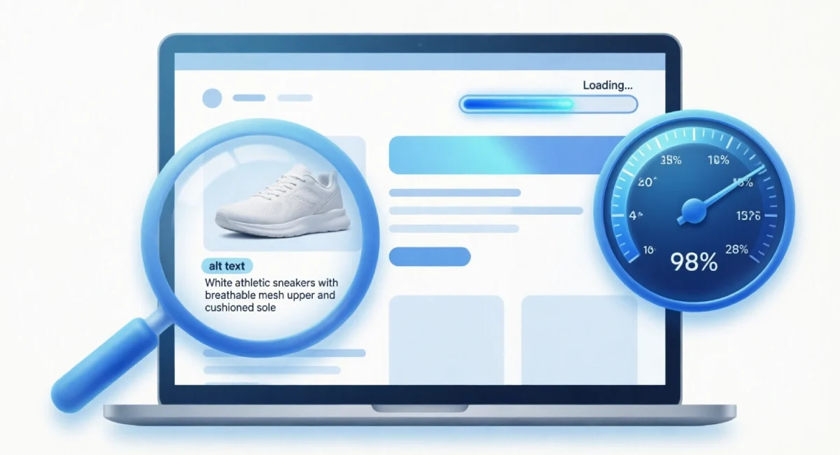 Optimize images for SEO with fast loading and alt text tags