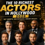 Richest actors in Hollywood 2026 featuring Tyler Perry, Tom Cruise, Dwayne Johnson, George Clooney, Adam Sandler, Arnold Schwarzenegger and other highest-paid Hollywood stars.