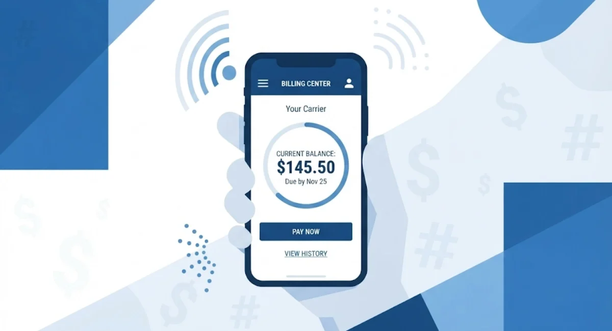 Smartphone displaying a mobile billing app representing Verizon's 2026 plan and pricing changes