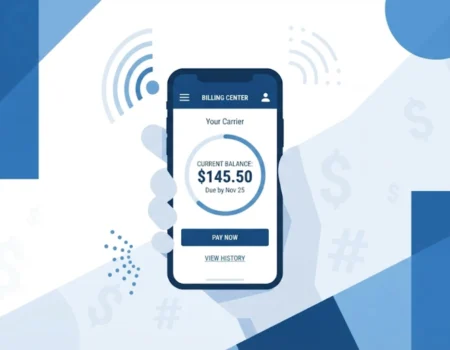 Smartphone displaying a mobile billing app representing Verizon's 2026 plan and pricing changes