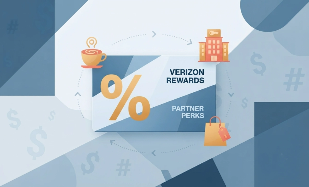 Illustration of Verizon Dollars and rewards earned through the Verizon Loyalty program
