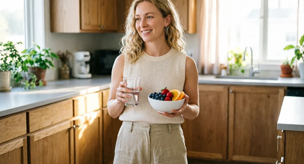 Why metabolic health matters shown through a healthy morning wellness routine